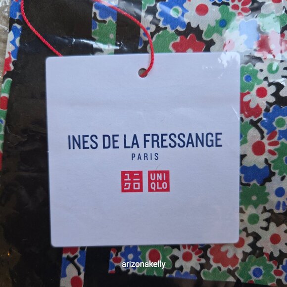 NWT Ines de la Fressange x Uniqlo Silk Scarf Neckerchief - Picture 3 of 6